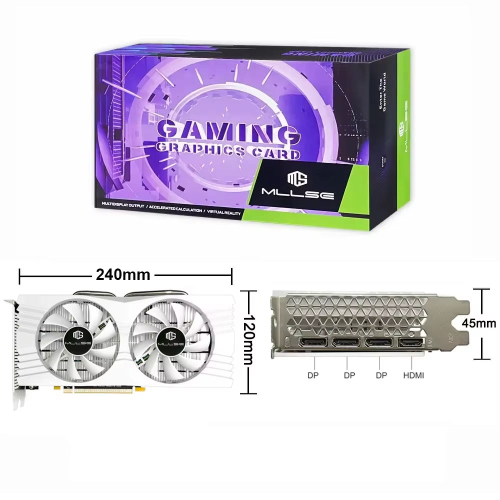 AMD RX 580 8GB 2048SP Gaming Graphics Card GDDR5 256Bit PCI-E 3.0 ×16 8Pin Radeon GPU Rx 580 Video Card Placa De Video