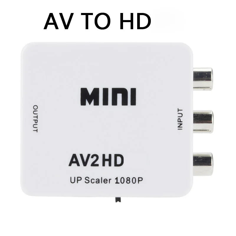 1080P RCA AV to Hdmi-Compatible HD to AV Composite Adapter Converter AV2HD Audio Video Cable CVBS AV Adapter with USB Cable