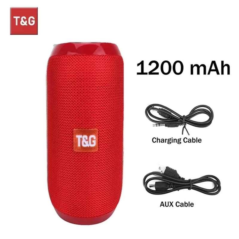 TG117 Portable Bluetooth Speaker Outdoor Wireless Woofer Free Call FM TF Card USB Flash Drive Connect Mobile Phone Tablet TV