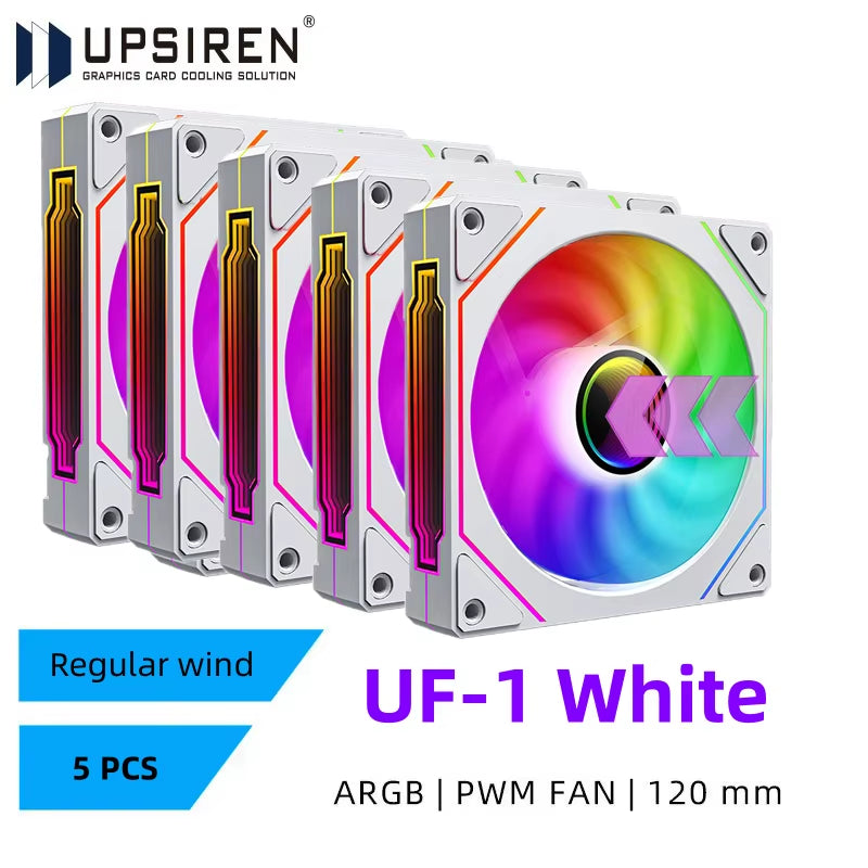 UF-1 PRISM 4 PRO Computer Chassis Fan 12Cm ARGB 4 Pin PWM Quiet Cooling Fan 12V Large Air Volume 45.2CFM/600-1500RPM