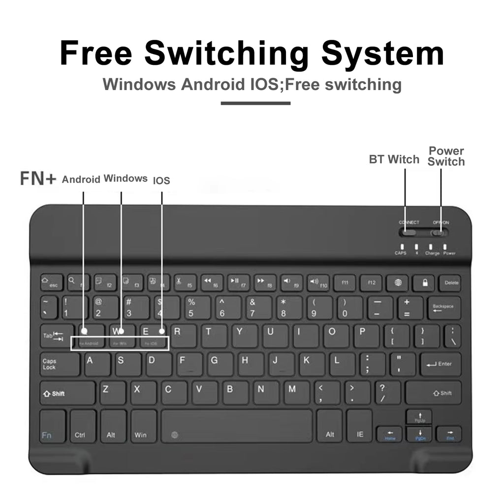 2025 New Bluetooth Wireless Keyboard Mouse for IOS Android Windows Tablet for Ipad Mini Pro Keyboard Multi Functional Operation