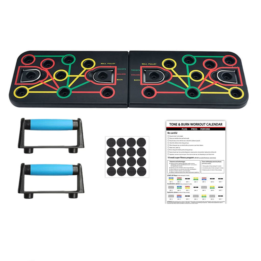 Push up Board Gym Equipment Home Exercise Sport Plank Fitness Abdominal Abs Workout Push-Ups Stands Chest Tension Strap Set