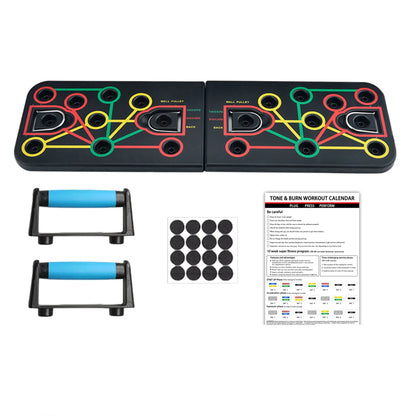 Push up Board Gym Equipment Home Exercise Sport Plank Fitness Abdominal Abs Workout Push-Ups Stands Chest Tension Strap Set