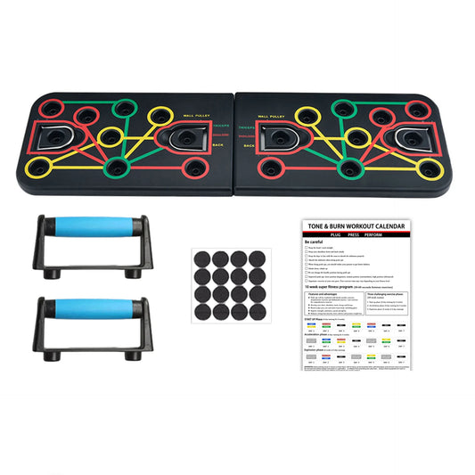 Push up Board Gym Equipment Home Exercise Sport Plank Fitness Abdominal Abs Workout Push-Ups Stands Chest Tension Strap Set