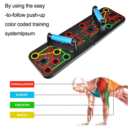 Push up Board Gym Equipment Home Exercise Sport Plank Fitness Abdominal Abs Workout Push-Ups Stands Chest Tension Strap Set