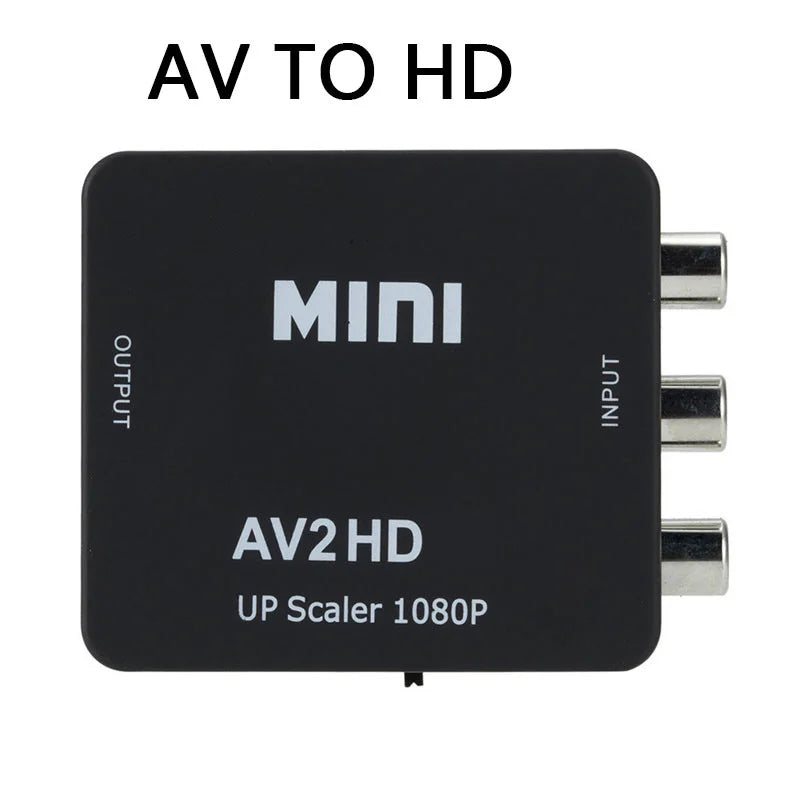 1080P RCA AV to Hdmi-Compatible HD to AV Composite Adapter Converter AV2HD Audio Video Cable CVBS AV Adapter with USB Cable