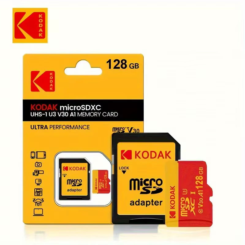 High Speed ​​Micro SD Card U3 Class 10, up to 100Mb/S, TF Memory Card with Adapter - Available in 32GB, 64GB, and 128GB