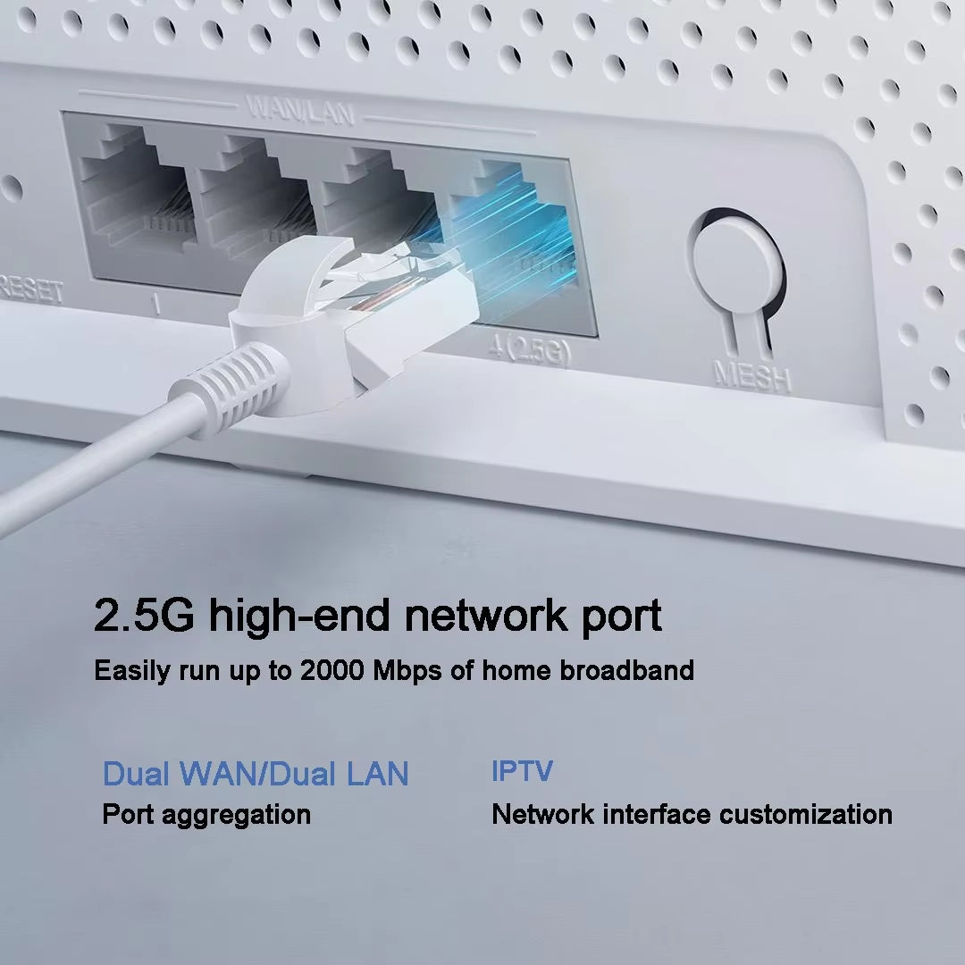 XIAOMI Router BE5000 Wifi 7 5011Mbps 2.4G/2.5Ghz Network Port 512MB Memory Dual Broadband Access Network Security Protection CN